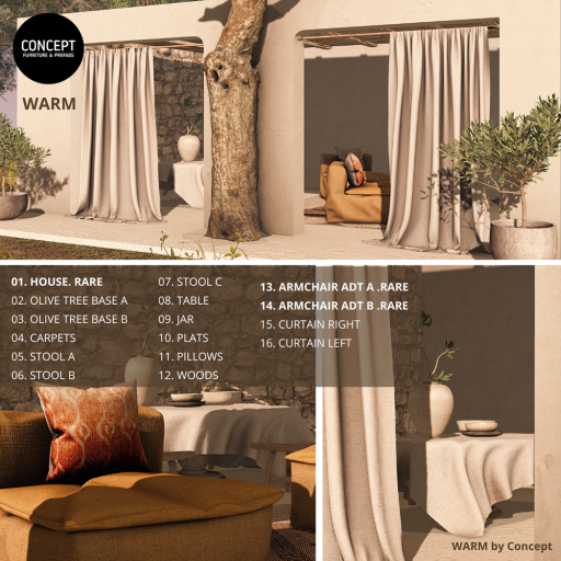 01*. CONCEPT} WARM HOUSE. RARE