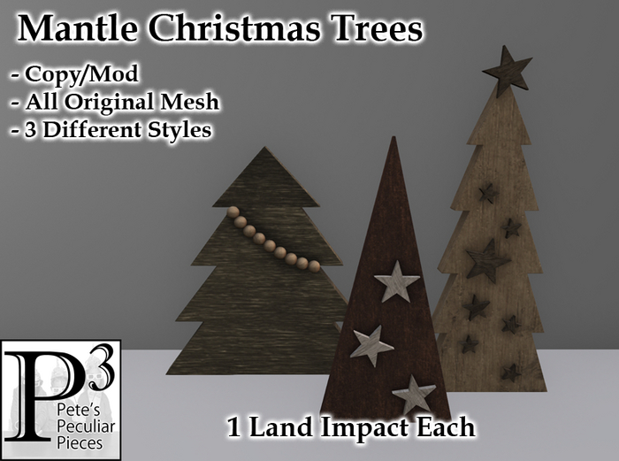 [P3] - Mantle Christmas Trees