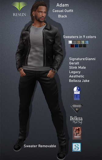 Res_Adam casual outfit Black