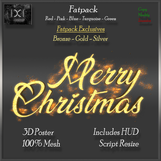 Merry Christmas Glitter Fatpack