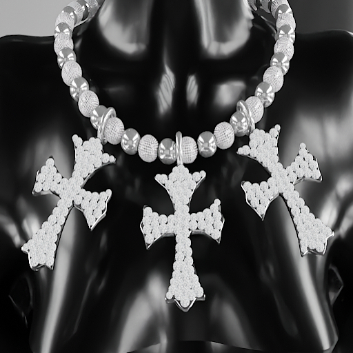 BWOKE "CHROME PEARL CROSS"