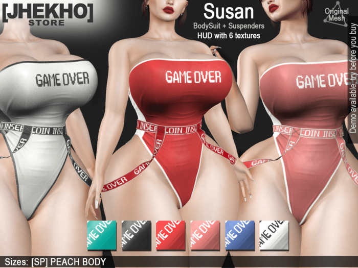 [JHEKHO] Susan BodySuit and Suspenders - [SP] PEACH BODY