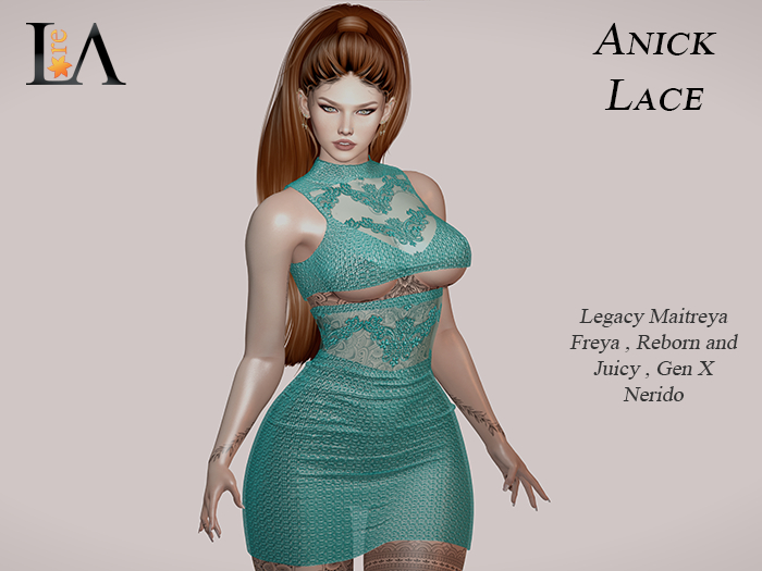 UNPACK Anick Lace Turquoise