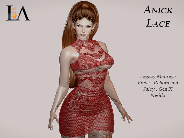 UNPACK Anick Lace Red