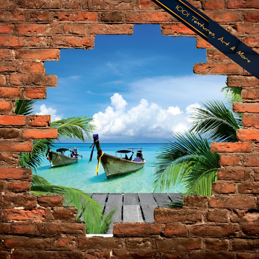 Seamless Broken Wall Effect Texture Full Perm  - Beach