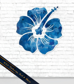 Blue Hibiscus Wall Decal - Full Perm
