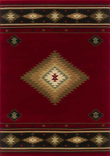 SO Rugs Southwest Collection - Medallion Burgundy