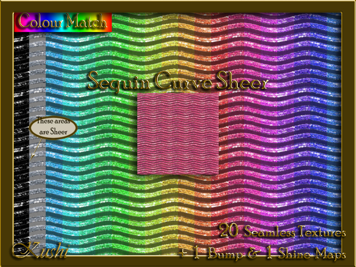 Sequin Curve Sheer Seamless Texture Set