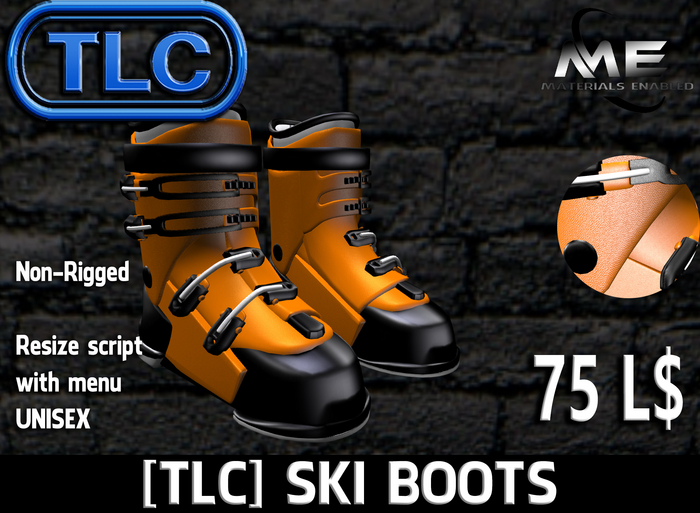 [TLC] Unpacker SKI BOOTS non rigged ORANGE