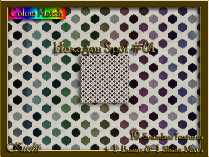 Hexagon Spot #01 Seamless Texture Set