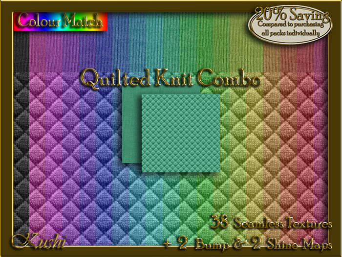Quilted Knit Combo Seamless Texture Bundle