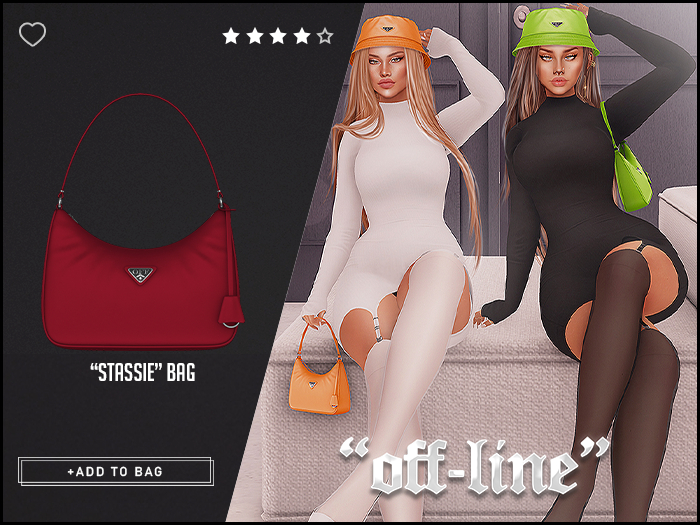 "Off-Line" x "Stassie" Bag / Cherry