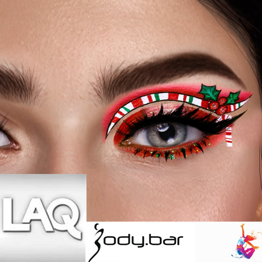 LAQ Santa Eye Makeup to Xmas Tree