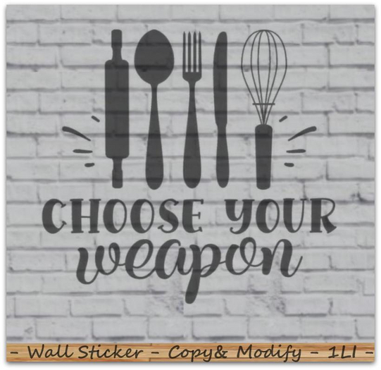 || When I'm Bored || Decor || Wall Sticker || Weapon