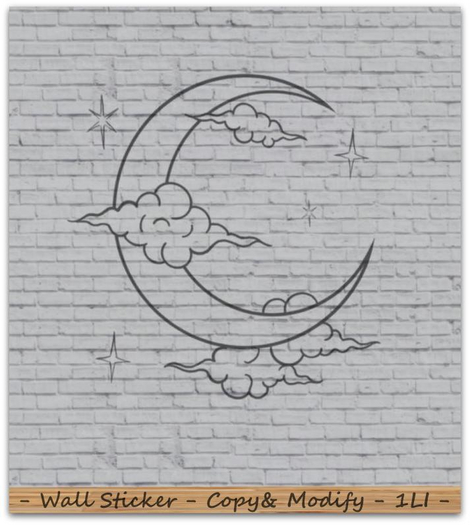|| When I'm Bored || Decor || Wall Sticker || Moon