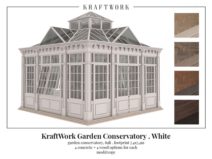 KraftWork Garden Conservatory . White (Add Me)