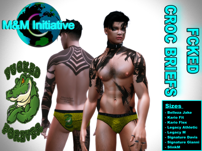 M&M Initiative - Delivery Hud - FCKED Croc Briefs - Yellow
