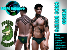 M&M Initiative - Delivery Hud - FCKED Croc Briefs - Turquoise