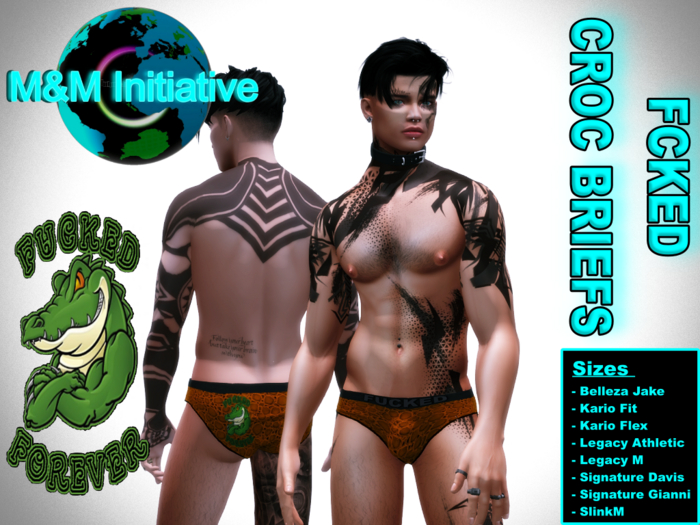 M&M Initiative - Delivery Hud - FCKED Croc Briefs - Orange