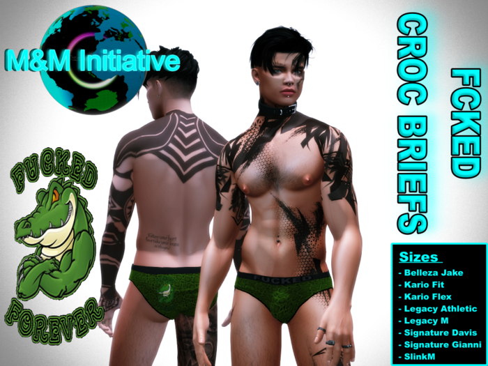 M&M Initiative - Delivery Hud - FCKED Croc Briefs - Green