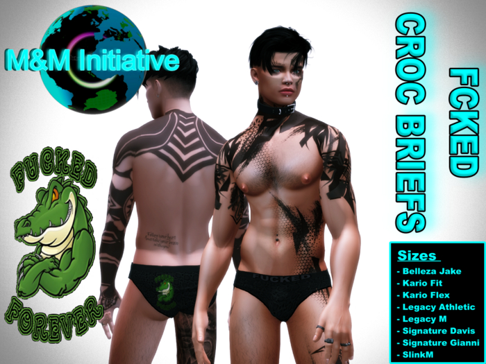 M&M Initiative - Delivery Hud - FCKED Croc Briefs - Black