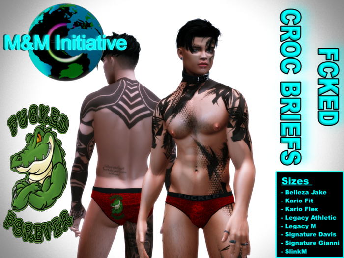 M&M Initiative - Delivery Hud - FCKED Croc Briefs - Red