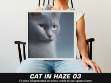 CAT IN HAZE 03 [Framed Art] (KD)