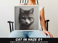 CAT IN HAZE 01 [Framed Art] (KD)