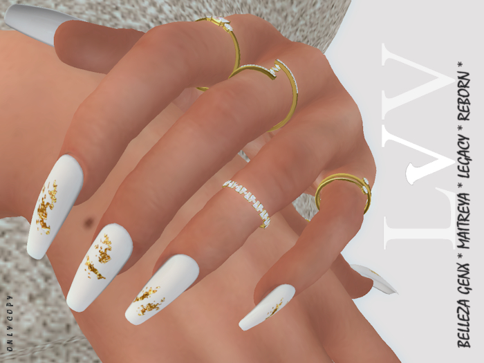 VI. Nails White Gold Luxe