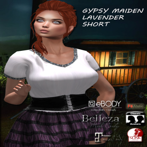 Gypsy Maiden Lavender Short Dress Set