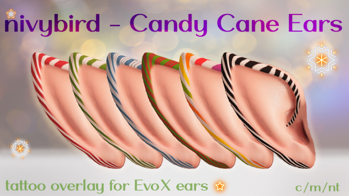 <nivybird> - Candy Cane Ears (1L gift!)