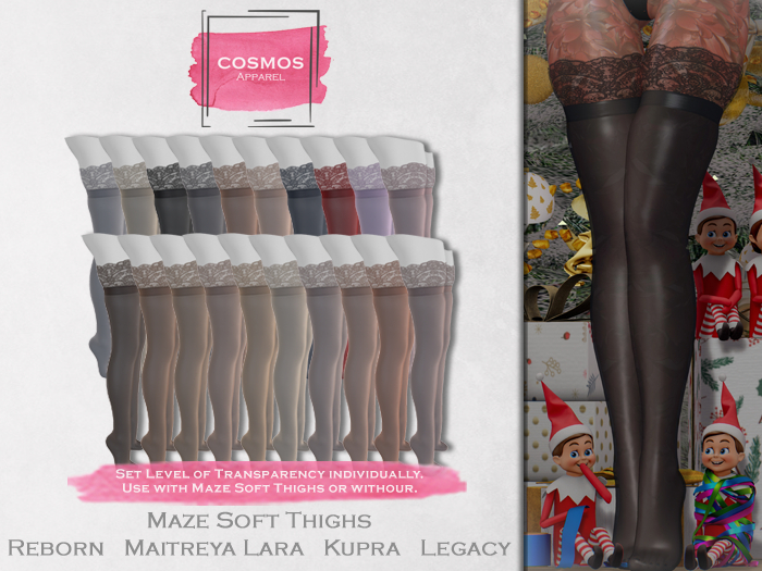 [COSMOS] Nayla Maze Stockings Lace / 20 Colors Fatpack Demo