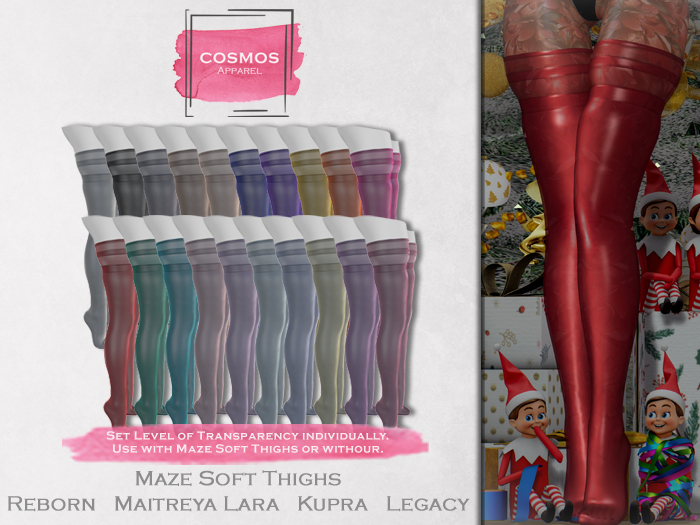 [COSMOS] Nayla Maze Stockings Latex / 20 Colors Fatpack Demo