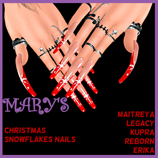 MARY'S CHRISTMAS SNOWFLAKES NAILS