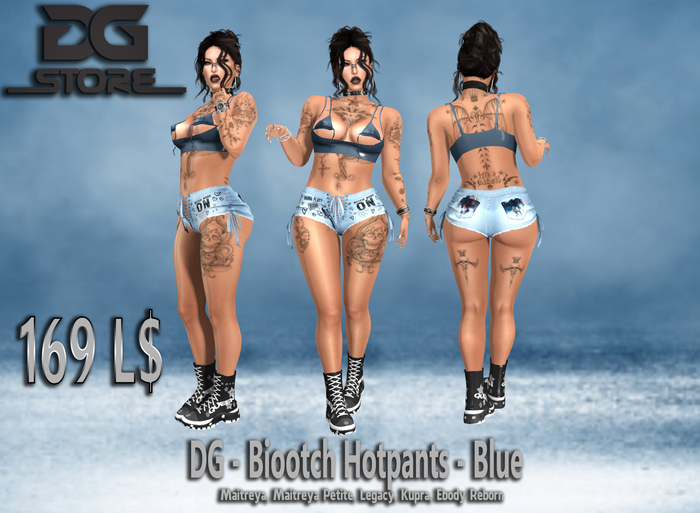 DG - Biootch Hotpants -Blue- Unpacker