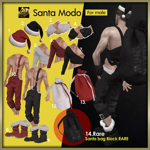 14. legacy(m) [Gild] Santa bag_Black BOX RARE