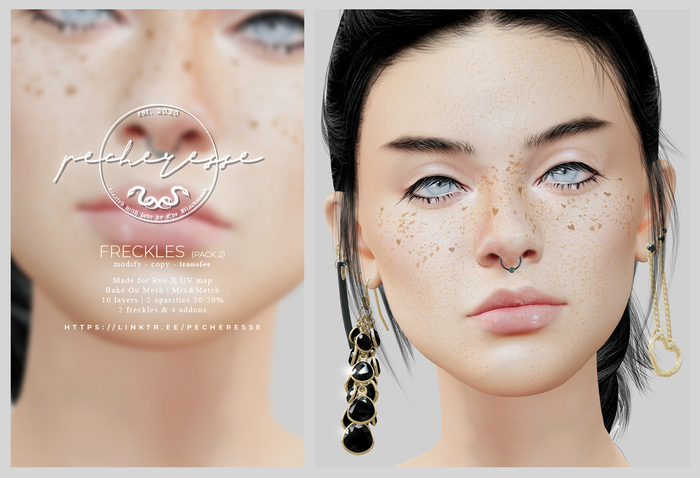 pecheresse. freckles pack 2 (evox)