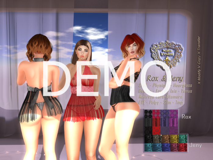 DEMO - Nala Designs - Rox & Jeny Lingerie - Mesh Bodies