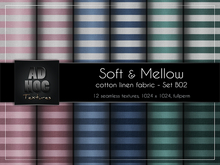 AD HOC - SOFT & MELLOW - Set B02 - Cotton Linen Fabric (stripes)