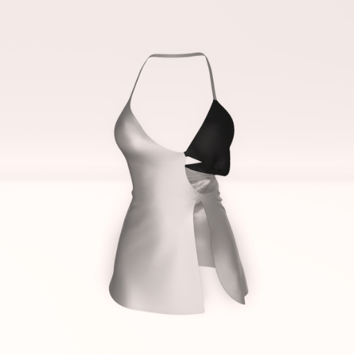 [UnBound] - D01 Multi-Color Dress White 