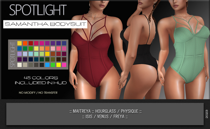 SPOTLIGHT - SAMANTHA BODYSUIT **DECEMBER 2022 GIFT**