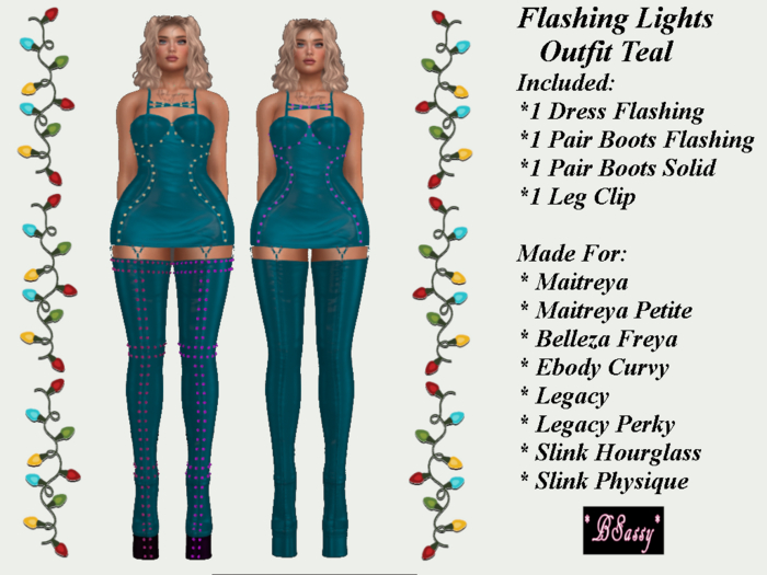 *BSASSY* FLASHING OUTFIT TEAL