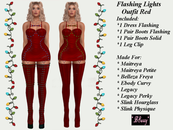 *BSASSY* FLASHING OUTFIT RED