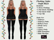 *BSASSY* FLASHING OUTFIT BLACK