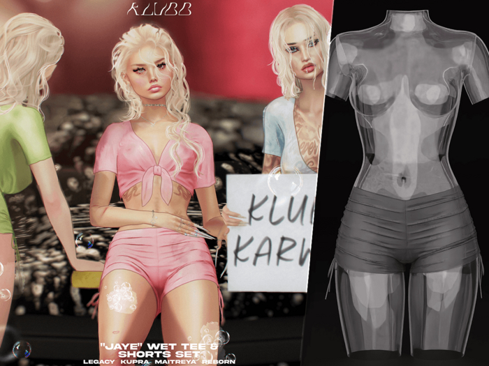 #KLUBB "Jaye" Wet Shorts [Razor Blade]