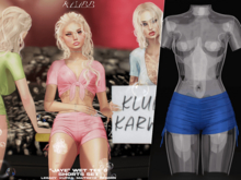 #KLUBB "Jaye" Wet Shorts [Pretty Poison]