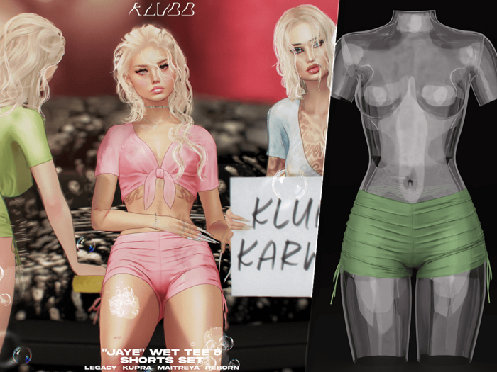 #KLUBB "Jaye" Wet Shorts [Jaded]