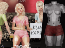 #KLUBB "Jaye" Wet Shorts [Cherry]
