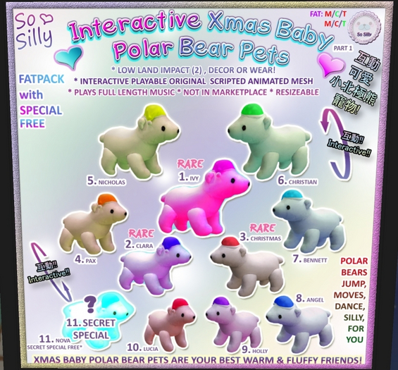 03 RARE BabyPolarBear-CHRISTMAS SO SILLY