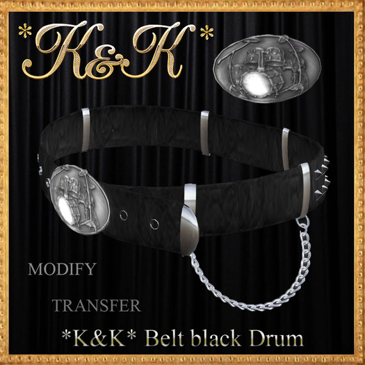 *K&K* Belt black Drum